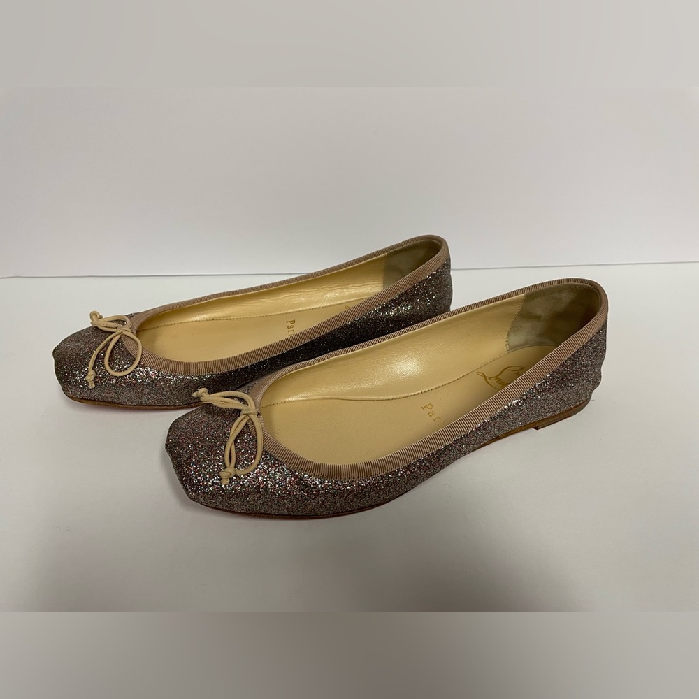 Christian Louboutin glitter ballets flats multicolor 36